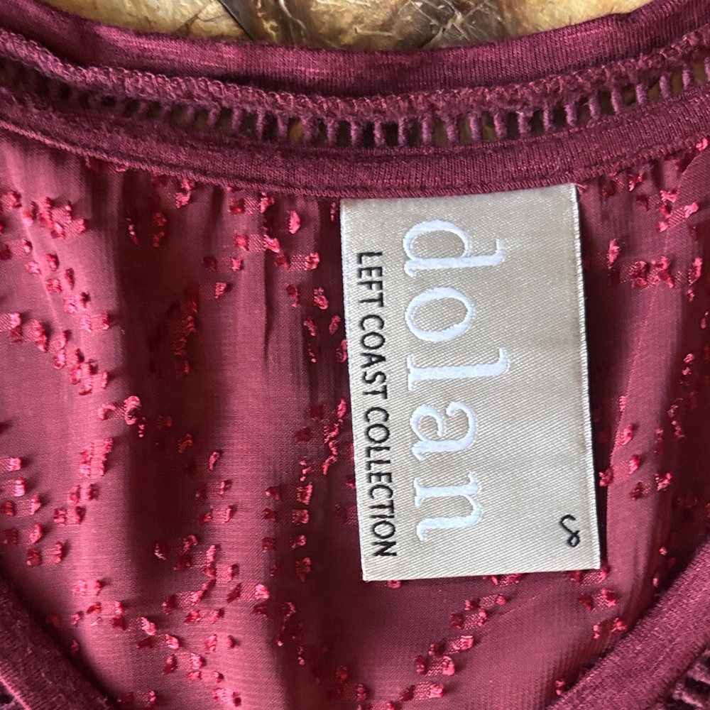 Dolan Burgundy Long Sleeve Top/anthropologie - Picture 2 of 4